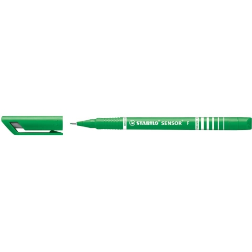 Fineliner mit gefederter Spitze - SENSOR F - fein - Einzelstift - grün