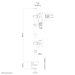 Neomounts TIS 10-32 2TFT 1Gelenke schw. Max.8KG