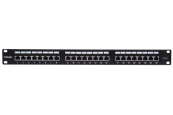INTELLINET 24-Port Cat6a Patchpanel FTP 1HE schwarz