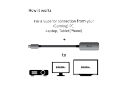 Club3D Adapter USB 3.2 Typ C > DP 1.4 8K60Hz HDR aktiv St/Bu retail