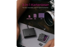 Adapter IcyBox ext. Multi Kartenleser Type-C USB 3.0...