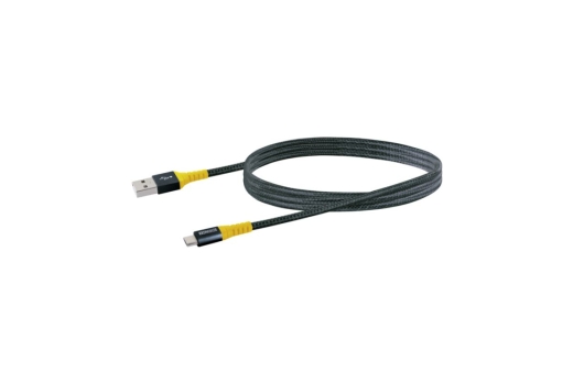 Schwaiger Ladekabel USB 2.0 A>Micro USB 1,2m Schwarz/Gelb