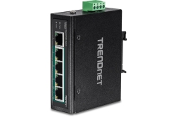 TRENDnet Industrie Switch 5 Port Fast Eth. PoE+ L2 DIN-Rail