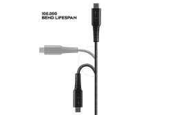 LINDY 1m verstärktes USB Typ C an Lightning Ladekabel