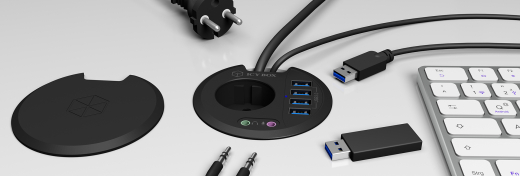 Hub 4-Port IcyBox USB 3.0 IB-Hub1430 Tisch-Hub extern retail