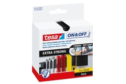 tesa ON&OFF Extra Strong Klettband schwarz 1m 50mm