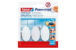 tesa Powerstrips Haken Small Oval weiss