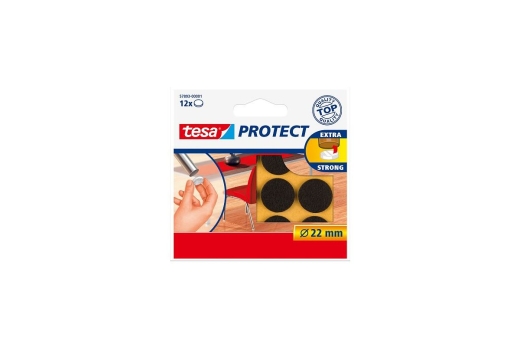 tesa Protect Filzgleiter rund 22mm weiß 12St.