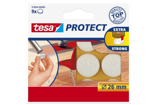 tesa Protect Filzgleiter rund 26mm weiß 9St.