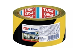 tesa Signal Markierungsklebeband Premium 66m 50mm gelb/schw.