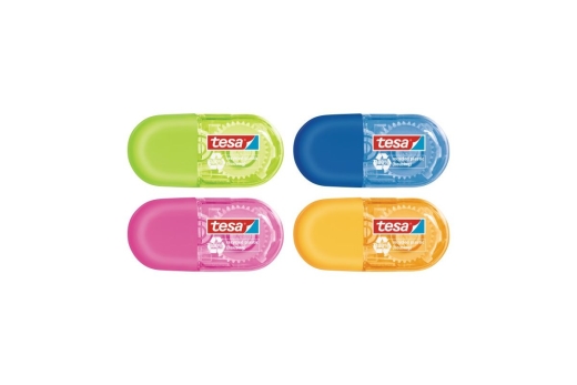 tesa Roller Korrigieren Mini in 4 Farben Display