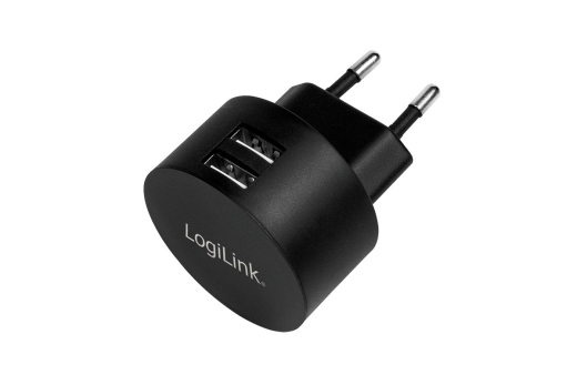 Logilink USB Steckdosenadapter 2port,10.5W,Fast Charging,sch