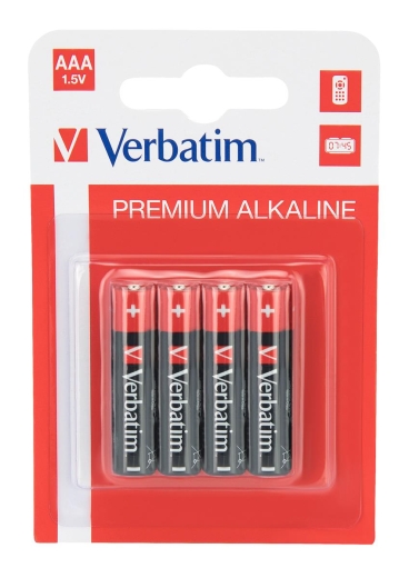Batterie AAA Verbatim Alkalibatterie 4 PACK extern retail