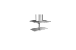 DURABLE Monitorhalterung PRO 2 Mon. Tischdurchführung silber