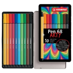 Premium-Filzstift - Pen 68 - 10er Metalletui - mit 10...