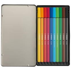 Premium-Filzstift - Pen 68 - 10er Metalletui - mit 10 verschieden Farben