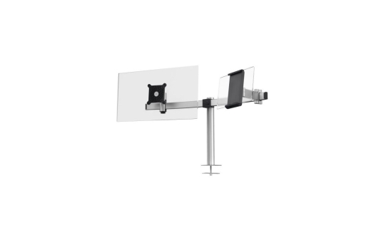 DURABLE Monitorhalterung PRO 1Mon. 1Tablet Tischdurchf Silb.