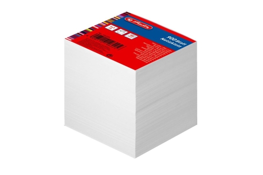 Herlitz Notizklotz 9x9x9cm 700Bl. weiß geleimt