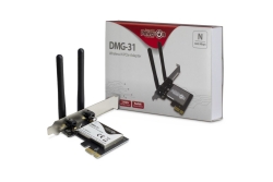 Inter-Tech Wi-Fi 4 PCIe Adapter DMG-31 2T2R Antenne...