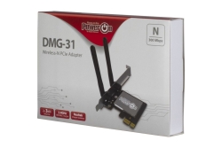 Inter-Tech Wi-Fi 4 PCIe Adapter DMG-31 2T2R Antenne 300Mbps retail