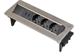 Brennenstuhl Tischsteckdosenleiste Indesk Power 3x 2xUSB