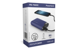 RealPower Powerbank PB-7500C Navy Blue 7.500mAh