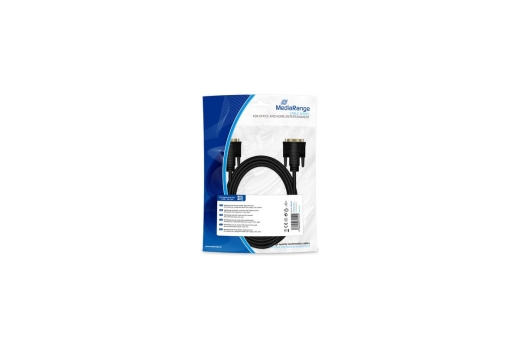MediaRange DVI Anschlusskabel 2x DIV (24+1-polig) 2m schwarz