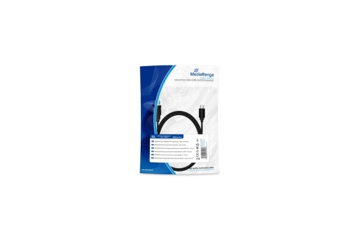 MediaRange Lade- & Datenkabel USB 3.0 auf USB Type-C 1.8m sw