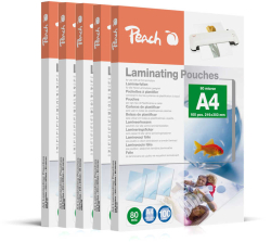 Peach Laminierfolien A4 216x303mm 80mic 5x100 Folien