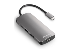 Sharkoon Multiport Adapter USB 3.0 Type C dunkel grau