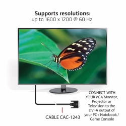 Club3D Kabel DVI > VGA 3m St/St retail