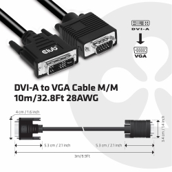 Club3D Kabel DVI > VGA 3m St/St retail