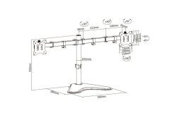 Equip Tischfuß 17-32/2TFT 360° Economy 8Kg schwarz lite Retail