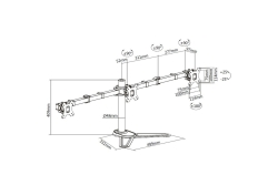 Equip Tischfuß 13-27/3TFT 360° Gelenkig 8Kg schwarz lite Retail