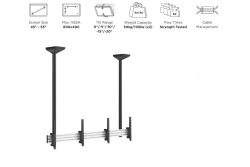 Equip Deckenhalterung 45-55/2TFT 50Kg Manu Dual-Screen sw lite Retail (Speditionsversand)