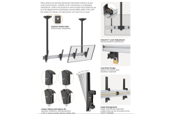Equip Deckenhalterung 45-55/2TFT 50Kg Manu Dual-Screen sw lite Retail (Speditionsversand)