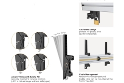 Equip Deckenhalterung 45-50/3TFT 50Kg Manu Triple sw lite Retail (Speditionsversand)