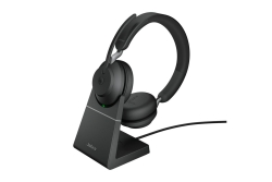 Jabra Headset Evolve2 65 MS Duo, inkl. Link 380a & Ladestat.