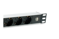 Equip 19 Steckdosenleiste 7xSchuko/2xUSBA->St.90°ÜSS Alu.