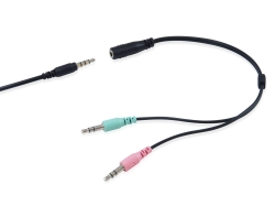 Equip Stereo-Headset Wired mit Mikro 2x3,5mm 1.80m schwarz