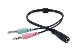 Equip Stereo-Headset Wired mit Mikro 2x3,5mm 1.80m schwarz