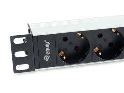 Equip 10 Steckdosenleiste 4xSchuko->St.90° si. Alu.