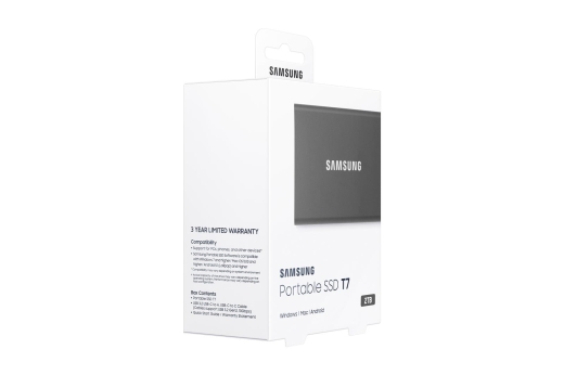 SSD 2TB Samsung Portable SSD T7 USB3.2 Gen.2 Titan Grey