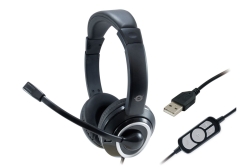 CONCEPTRONIC Headset Stereo USB-A/Mikro/Bedien. 2.00m sw