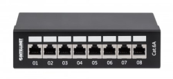 INTELLINET 8-Port Cat6a Patchpanel FTP Desktop schwarz