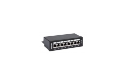 INTELLINET 8-Port Cat6a Patchpanel FTP Desktop schwarz