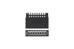 INTELLINET 8-Port Cat6a Patchpanel FTP Desktop schwarz