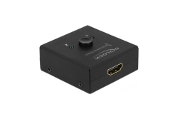 DELOCK HDMI 2 - 1 Umschalter bidirektional 4K 60 Hz kompakt