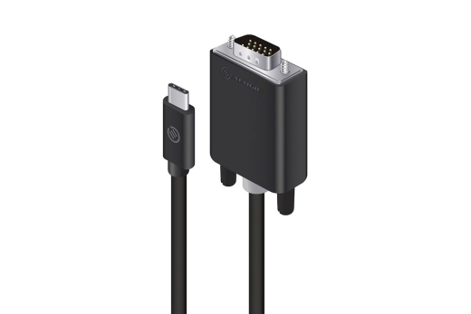 Alogic USB C Adapterkabel Typ C -VGA (D-Sub) M/M 2m, sw