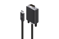 Alogic USB C Adapterkabel Typ C -VGA (D-Sub) M/M 2m, sw